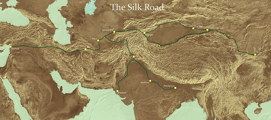 The Silk Road & Islam Spread Route