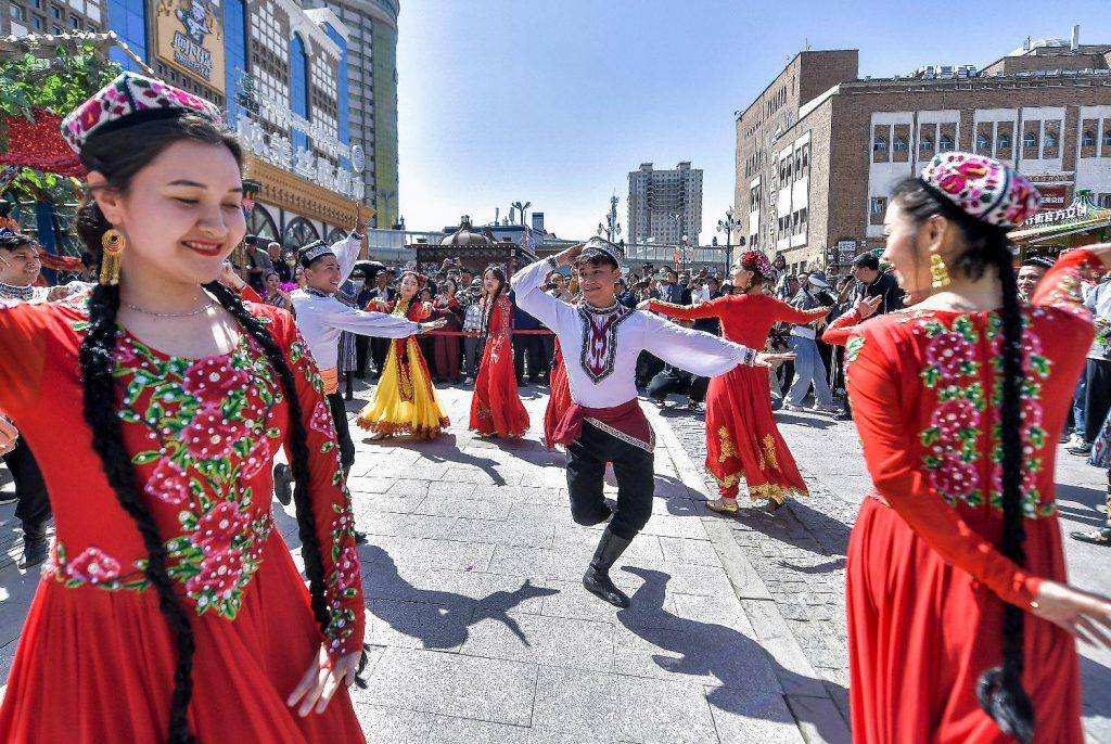 a festive Uyghur wedding