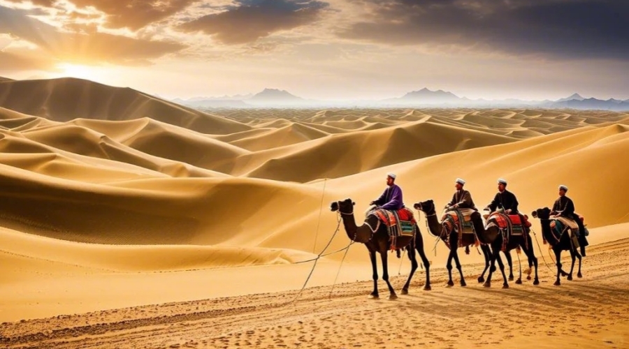 The Silk Road connected China with Central Asia, fostering trade and cultural exchange