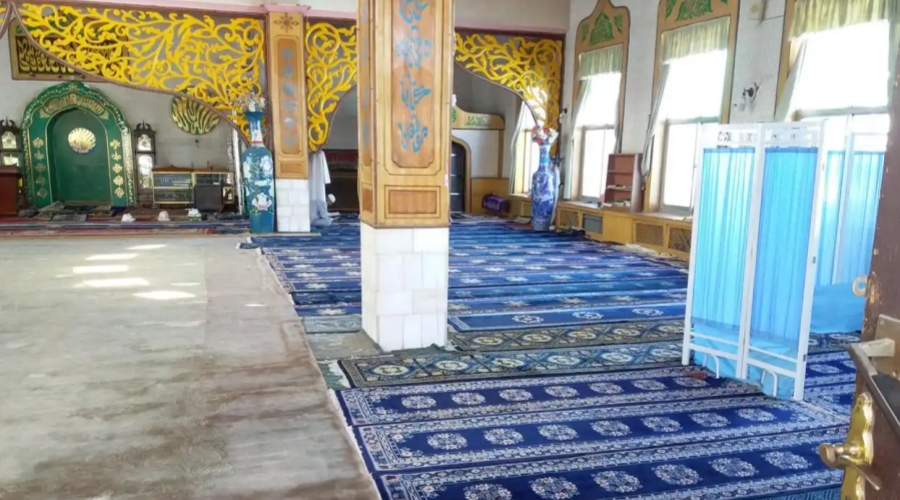 Interior of Nanguan Grand Mosque in Yinchuan, Ningxia