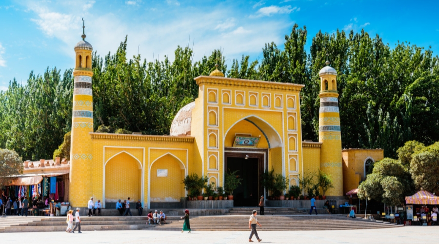 Built in 1442, the Id Kah Mosque is the largest mosque in Xinjiang