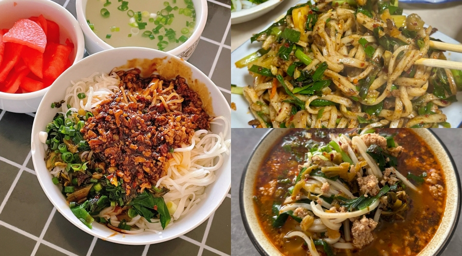 Different Styles of Ersi (Yunnan Rice Noodles)