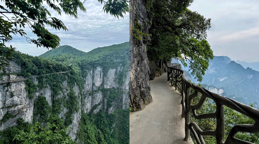 Ghost Path (Guigu Plank Road) in Tianmen Mountain National Forest Park