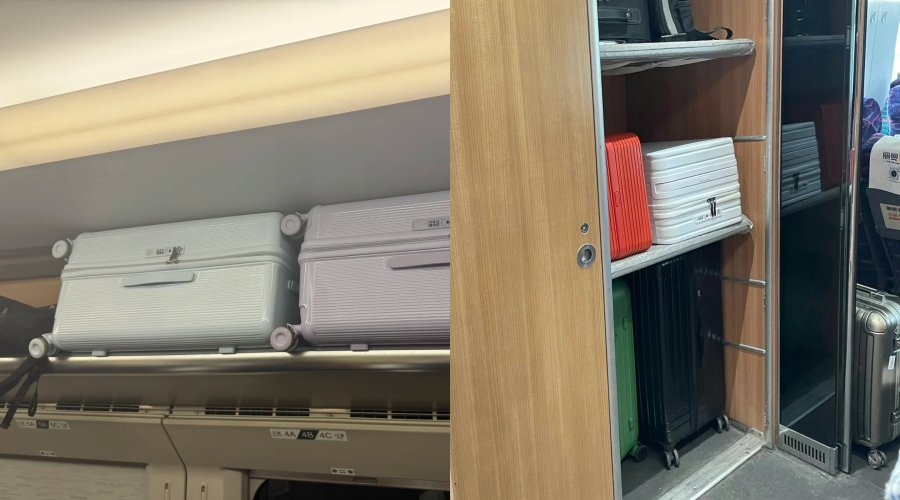 China's high-speed trains offer luggage racks in different areas